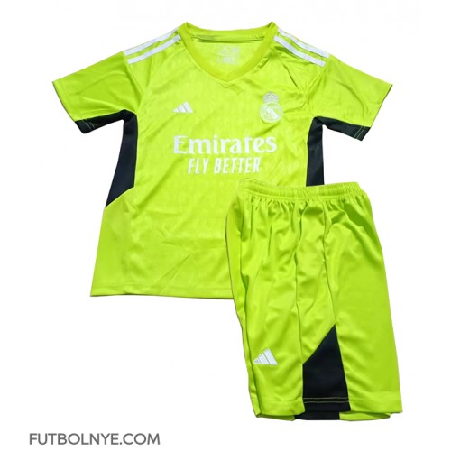 Camiseta Real Madrid Portero Primera Equipación para niños 2023-24 manga corta (+ pantalones cortos)